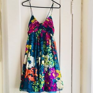 Floral Summer Dress, 100% silk